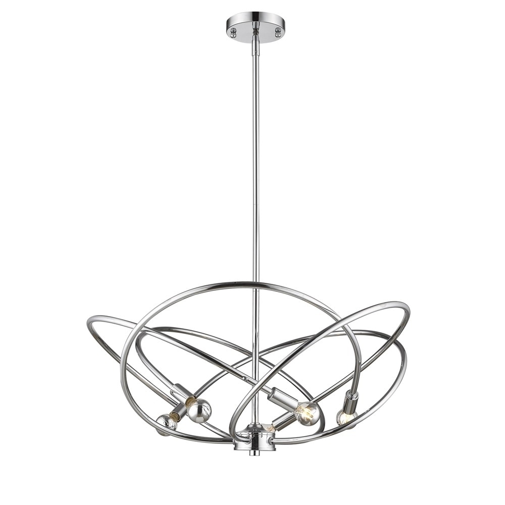 Cosmic 5 Light Chandelier in Chrome - Chandeliers For Bedrooms by Overstock.com
