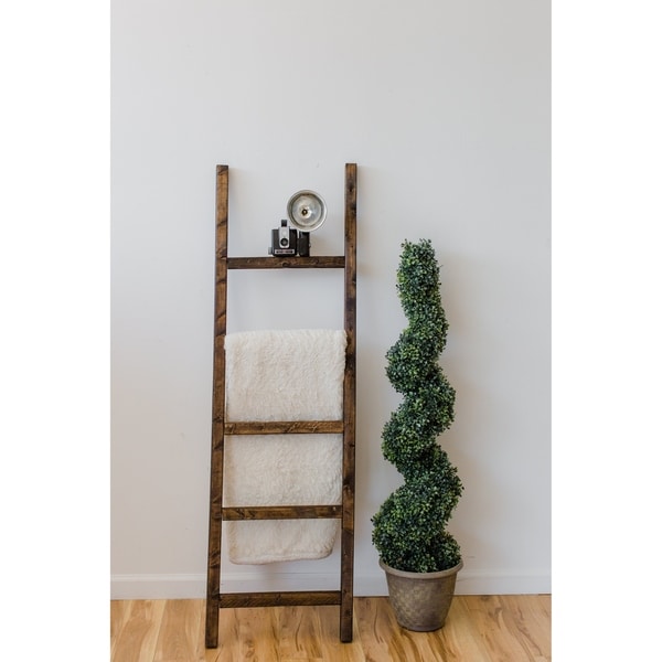 Espresso 60in Decorative Accent Ladder