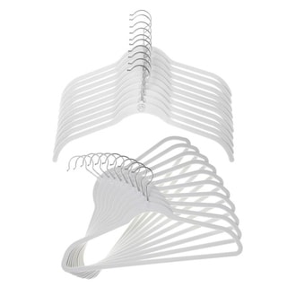 Joy Mangano 24 Pk Suit/Shirt Huggable Hangers, White - Bed Bath ...