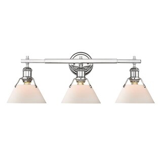 Orwell CH 3 Light Bath Vanity in Chrome with Opal Glass Shades