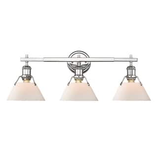Orwell CH 3 Light Bath Vanity in Chrome with Opal Glass Shades