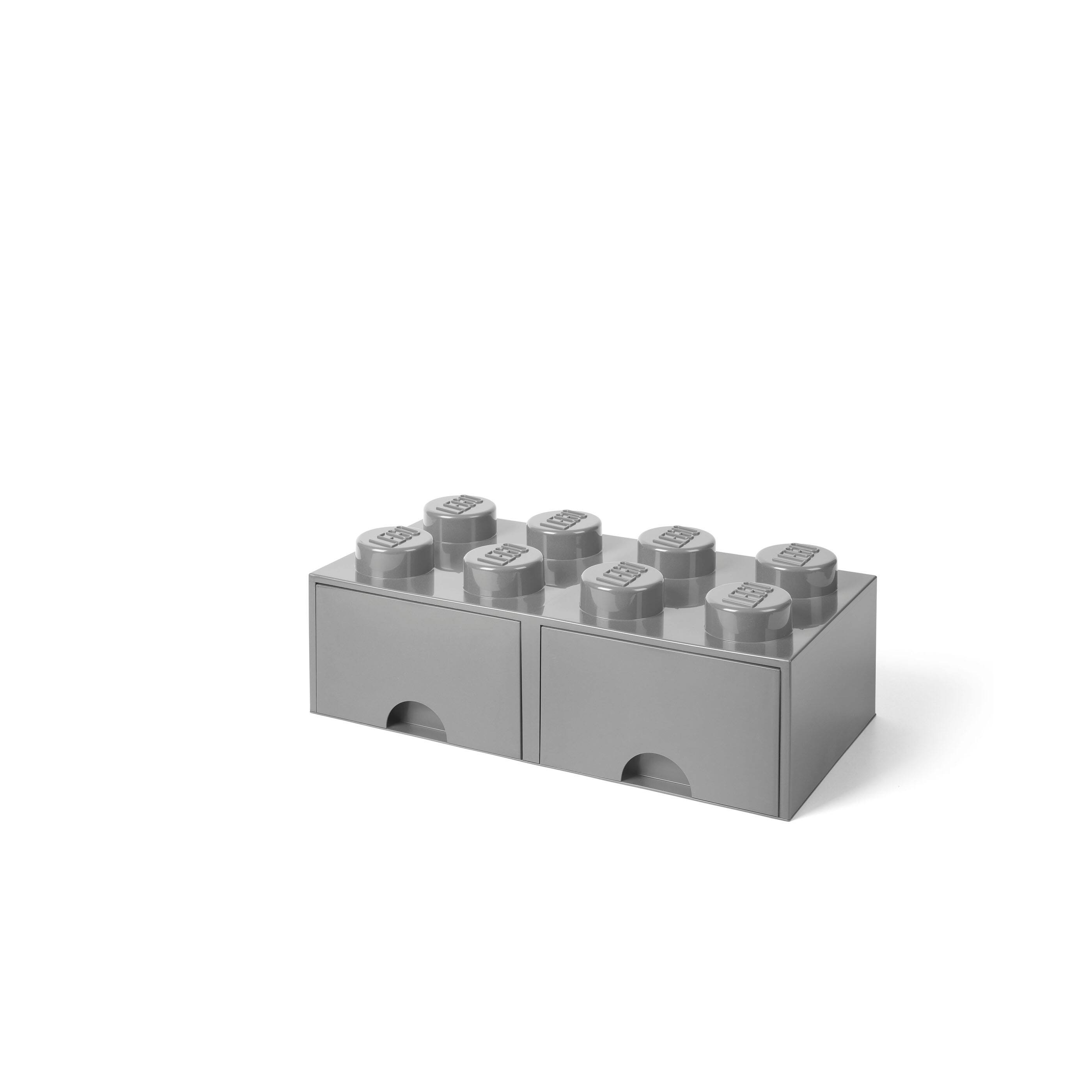 lego storage brick grey