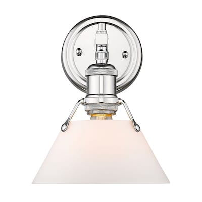 Orwell CH 1 Light Bath Vanity in Chrome with Opal Glass Shade - Chrome with opal glass