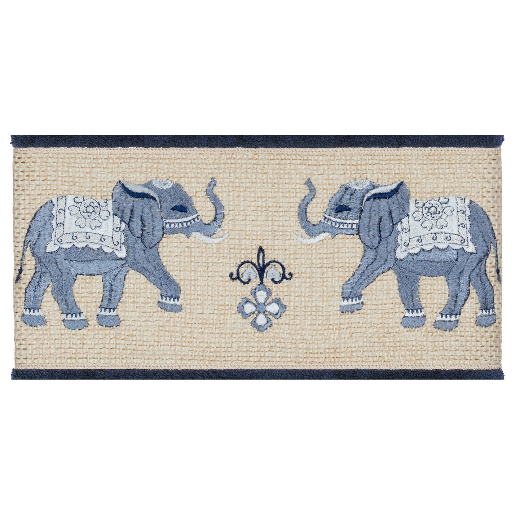 Authentic Hotel and Spa Turkish Cotton Elephants Embroidered Teal