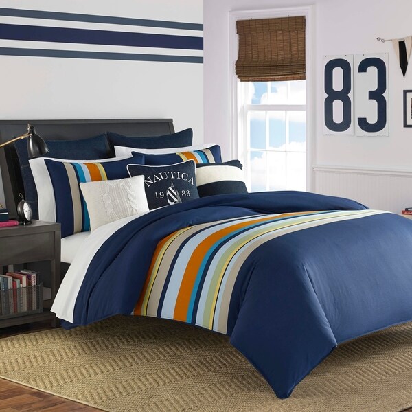 Nautica Heritage Sailing Stripe Comforter Set