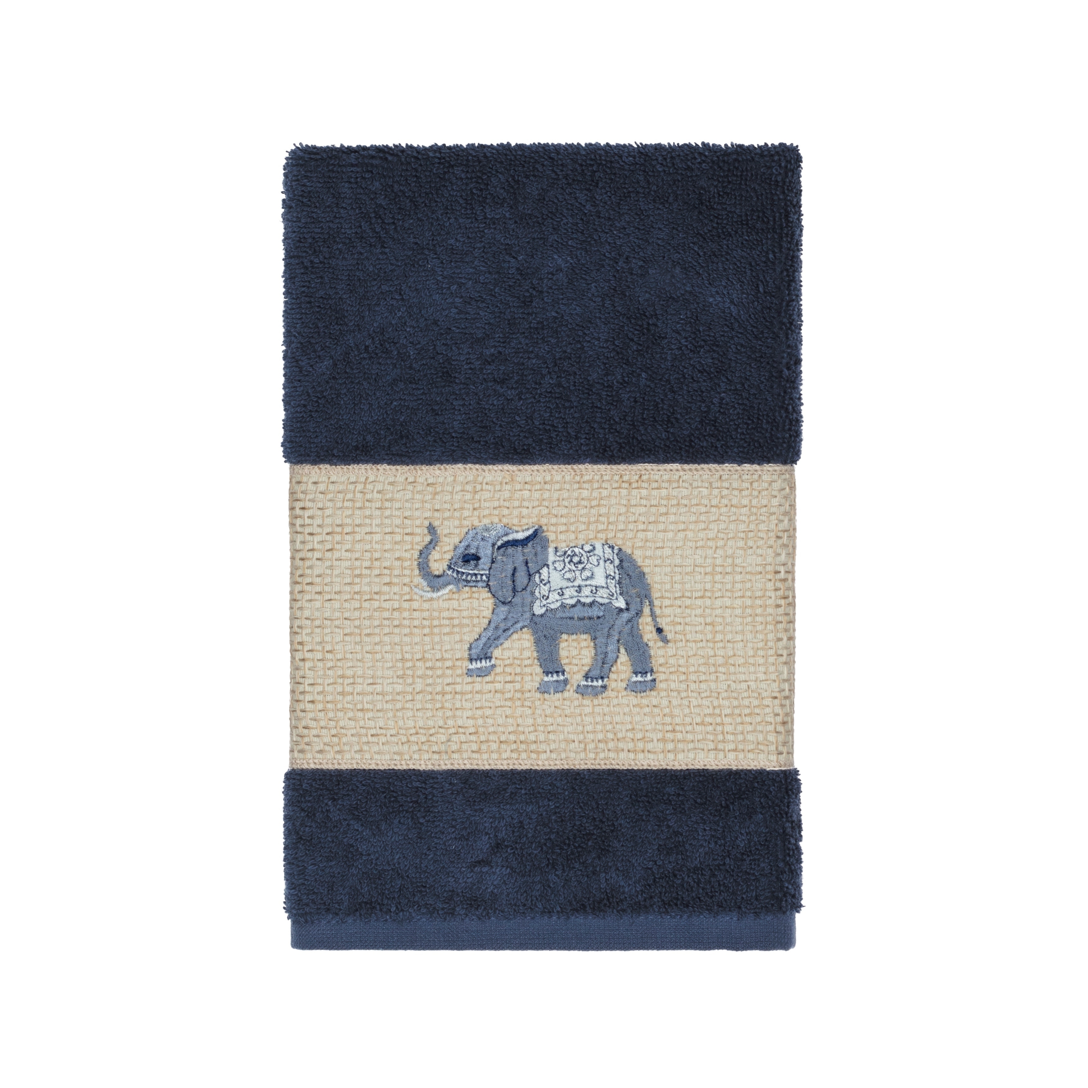 Authentic Hotel and Spa Turkish Cotton Elephants Embroidered Teal