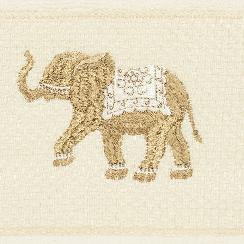Authentic Hotel and Spa Turkish Cotton Elephants Embroidered Cream 4-piece Hand Towel Set