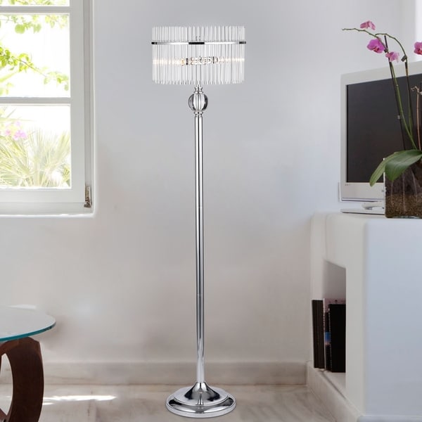 3 crystal floor lamp