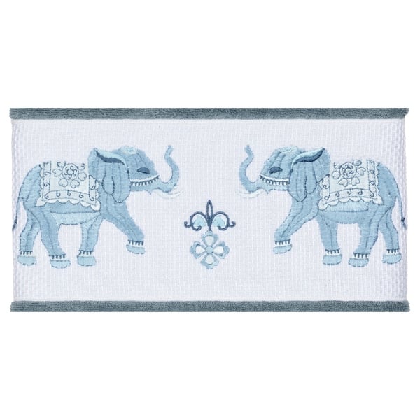 Authentic Hotel and Spa Turkish Cotton Elephants Embroidered Teal