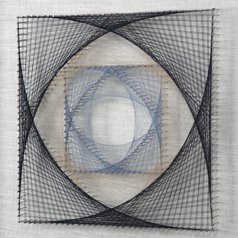 Uttermost String Duet Black Geometric Art (Set of 2) - Blue