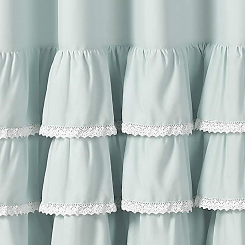 Lush Decor Ella Lace Ruffle Shower Curtain
