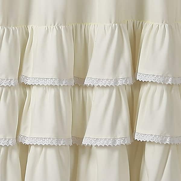 Shop Lush Decor Ella Lace Ruffle Shower Curtain On Sale Free