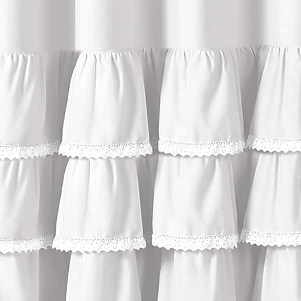 Shop Lush Decor Ella Lace Ruffle Shower Curtain On Sale Free