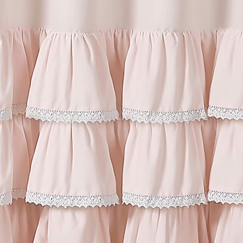 Lush Decor Ella Lace Ruffle Shower Curtain