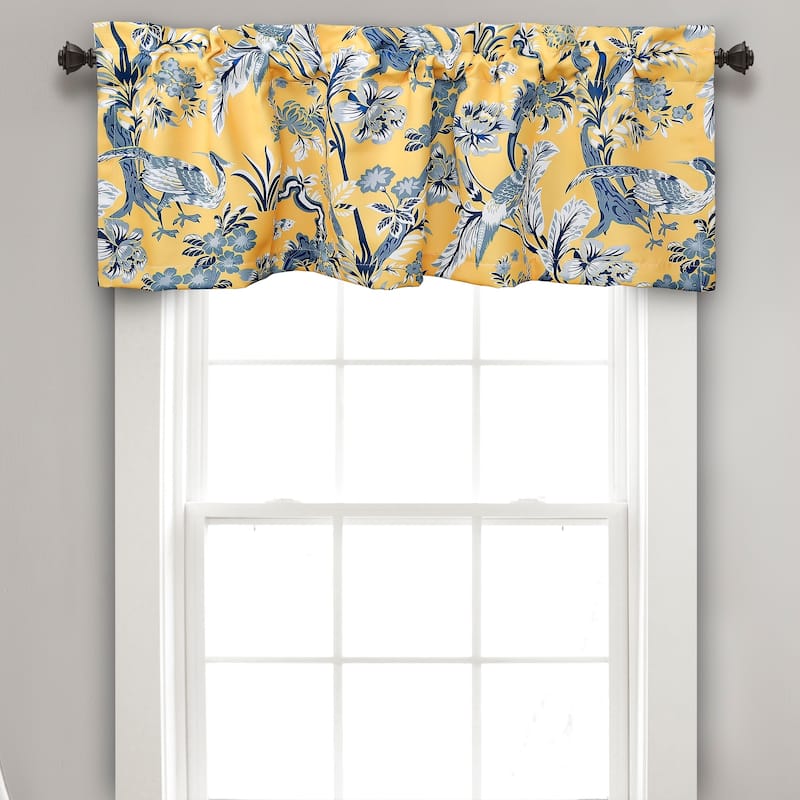 Lush Decor Dolores Room Darkening Window Curtain Valance - 52x18 - Yellow