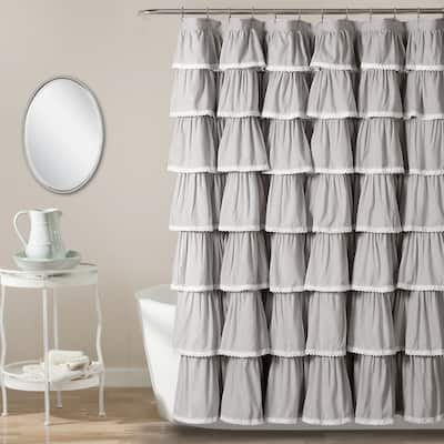 Lush Decor Lace Ruffle Shower Curtain