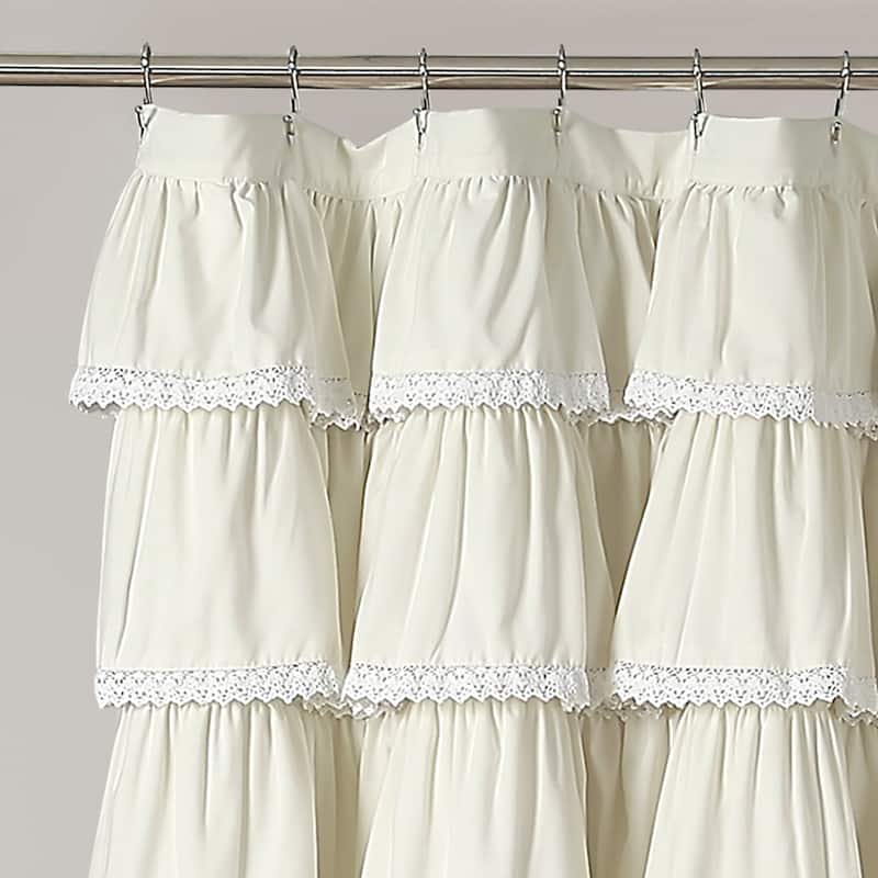 Lush Decor Lace Ruffle Shower Curtain
