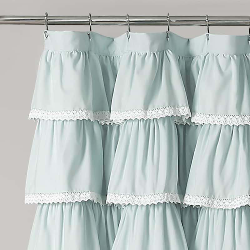 Lush Decor Lace Ruffle Shower Curtain