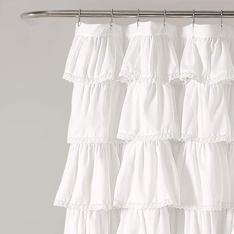 Lush Decor Lace Ruffle Shower Curtain