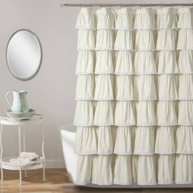 Lush Decor Lace Ruffle Shower Curtain