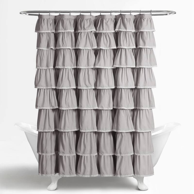 Lush Decor Lace Ruffle Shower Curtain