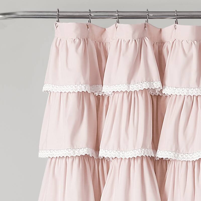 Lush Decor Lace Ruffle Shower Curtain