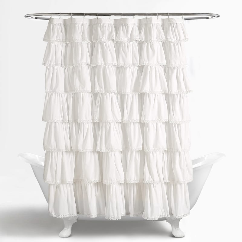 Lush Decor Lace Ruffle Shower Curtain