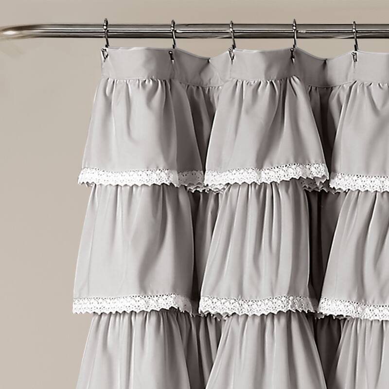 Lush Decor Lace Ruffle Shower Curtain