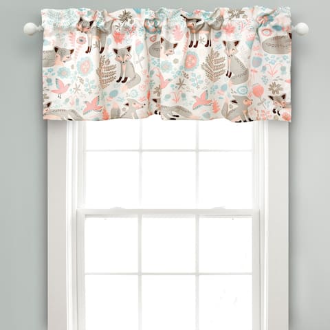 Lush Decor Pixie Fox Room Darkening Window Curtain Valance - 52x18