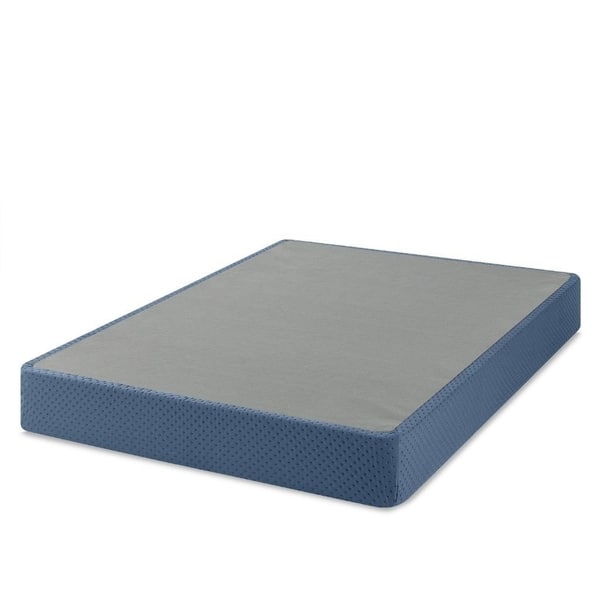 Full Size 9 Inch Heavy Duty Steel Box Spring Navy by Crown Comfort