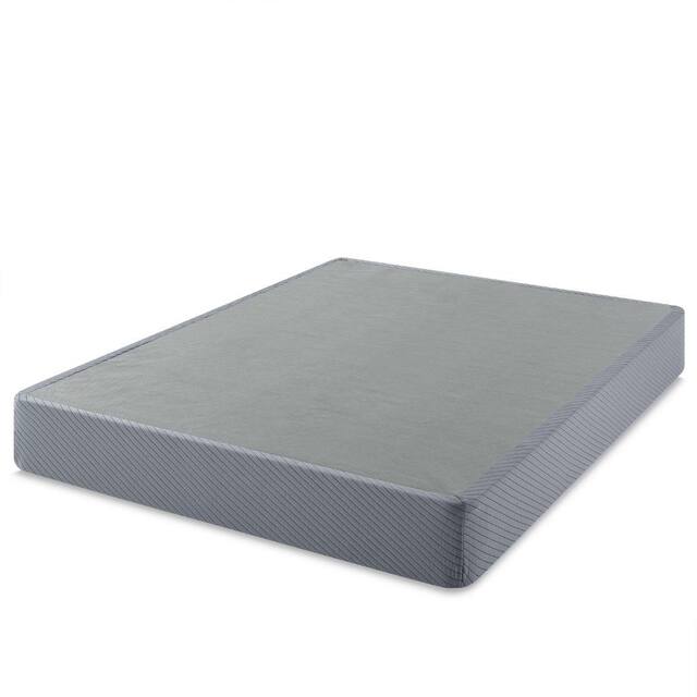King Size 9 Inch Heavy Duty Steel Box Spring, Gray By Crown Comfort