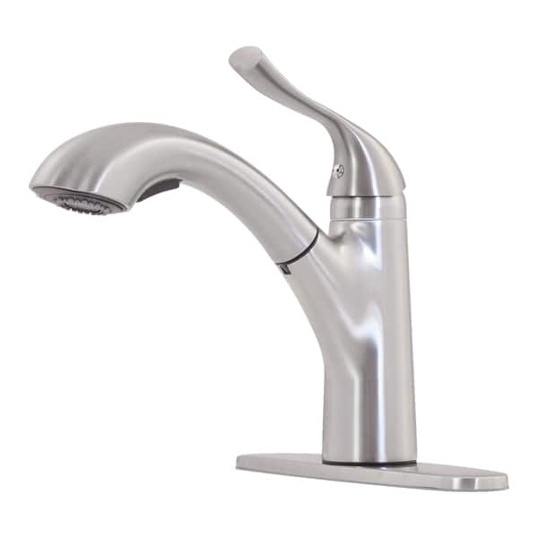 Topia Oil Rubbed Bronze 1-Handle Deck-Mount Pull-Out Handle Kitchen Faucet
