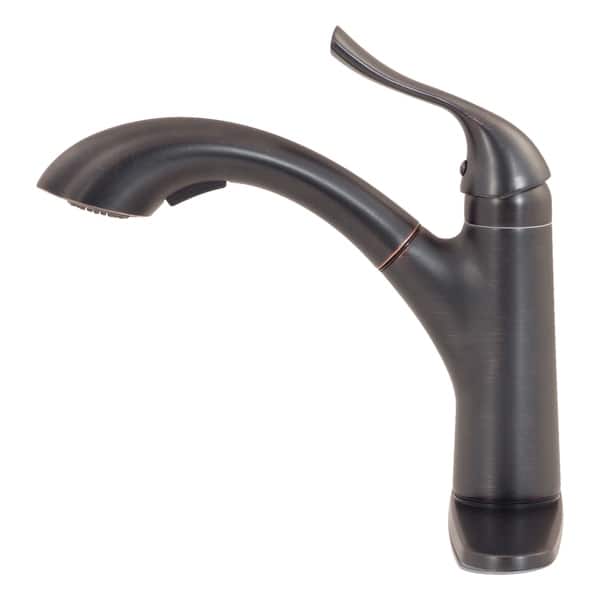 Topia Oil Rubbed Bronze 1-Handle Deck-Mount Pull-Out Handle Kitchen Faucet