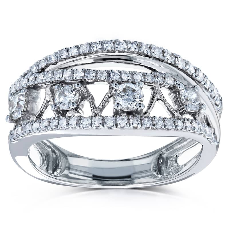 Annello by Kobelli 10k Gold 1/2ct TDW Diamond Anniversary Band Fashion Ring
