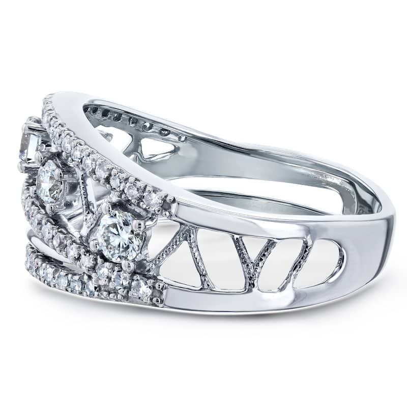 Annello by Kobelli 10k Gold 1/2ct TDW Diamond Anniversary Band Fashion Ring