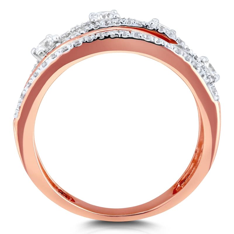 Annello by Kobelli 10k Gold 1/2ct TDW Diamond Anniversary Band Fashion Ring