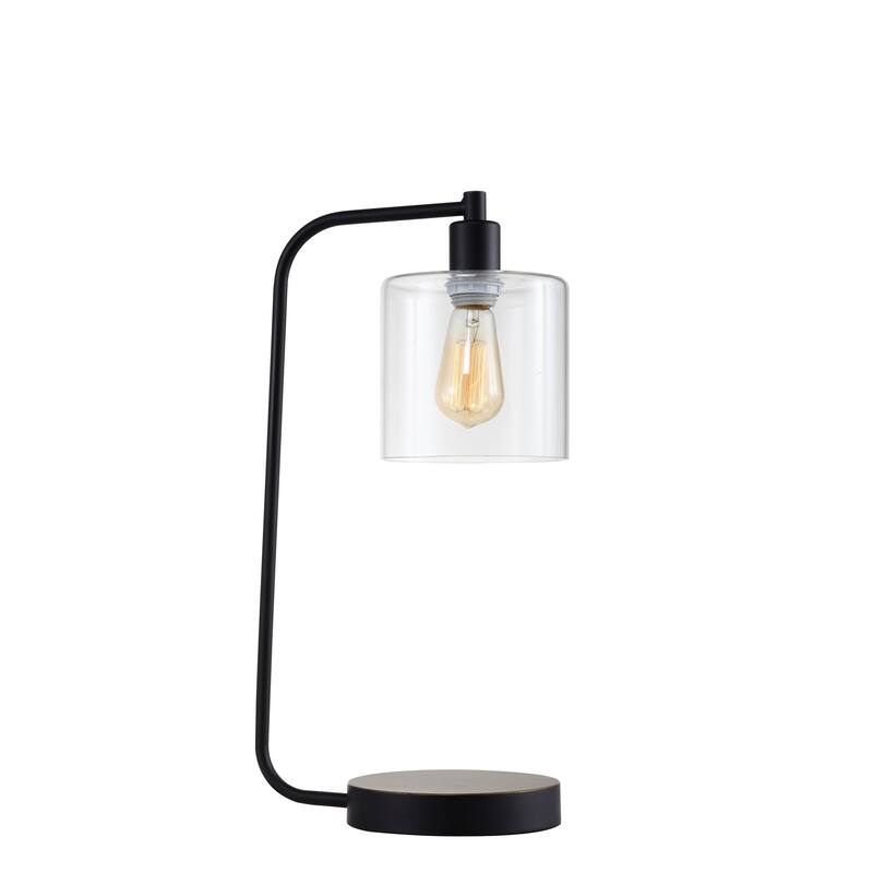 Leya Industrial Black Metal 1-light Base Lamp by Furniture of America
