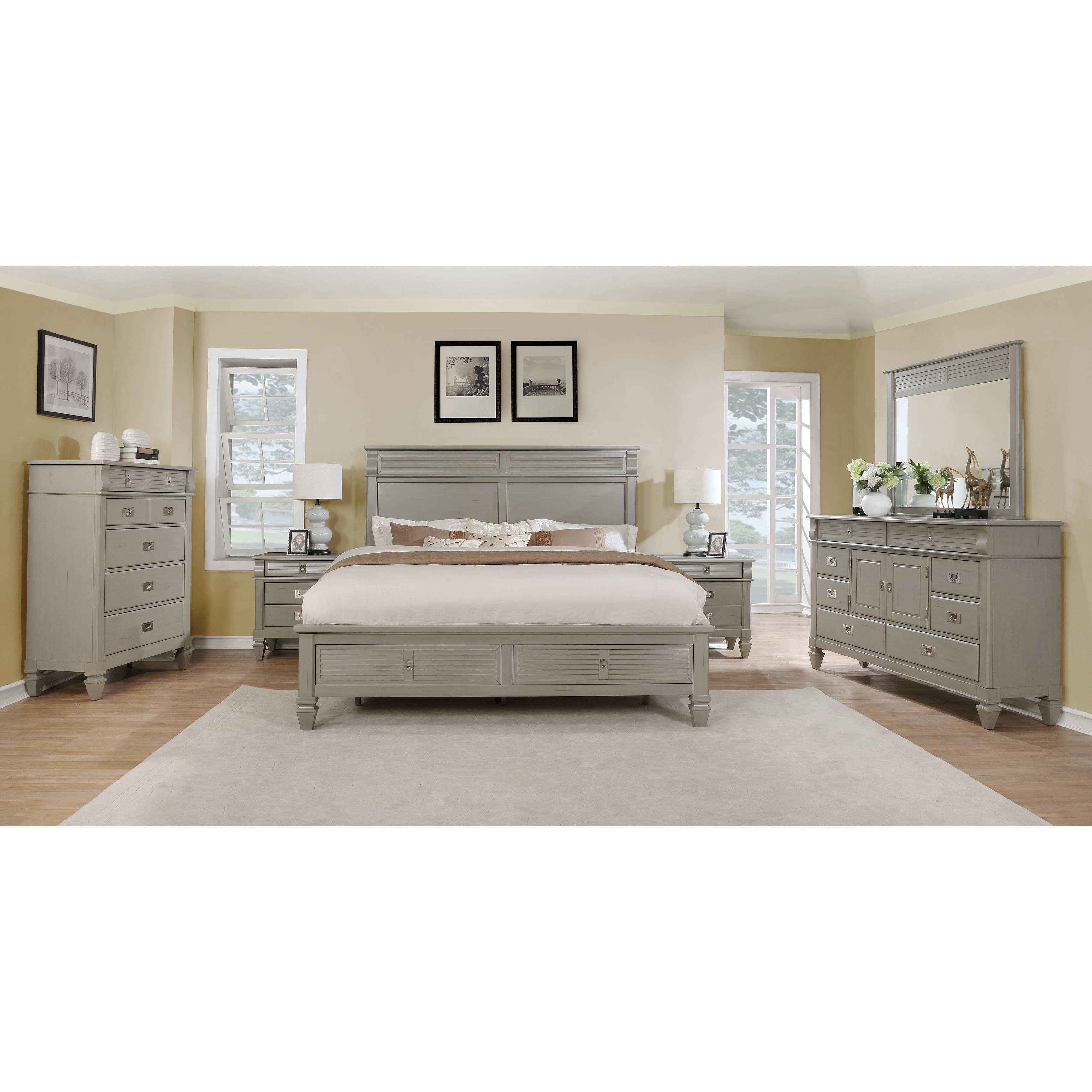 The Gray Barn Barish Solid Wood Construction Bedroom Set With Queen Size Bed