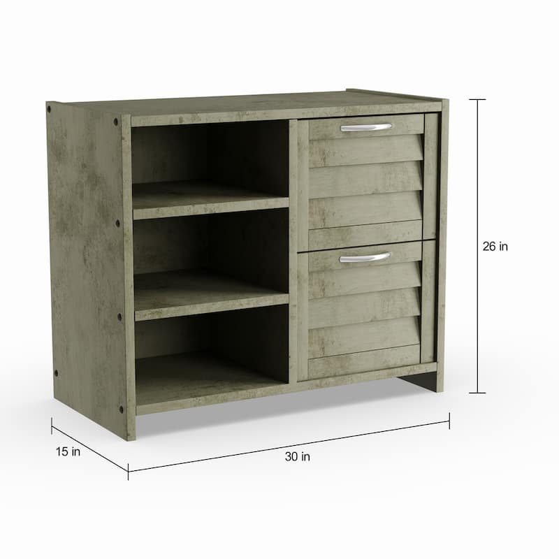 Taylor & Olive Dardanelle Antique Grey 2-drawer Chest