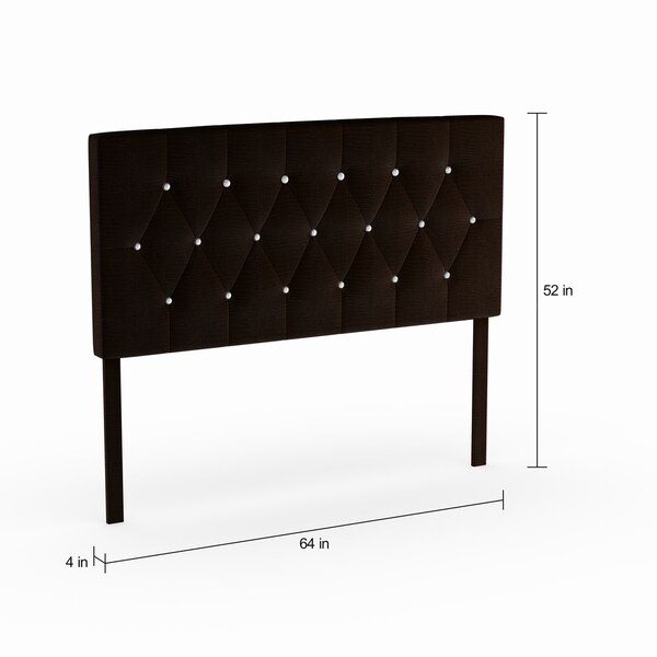 Furniture of America Huntress I Crocodile Faux Leather Button-tufted Headboard