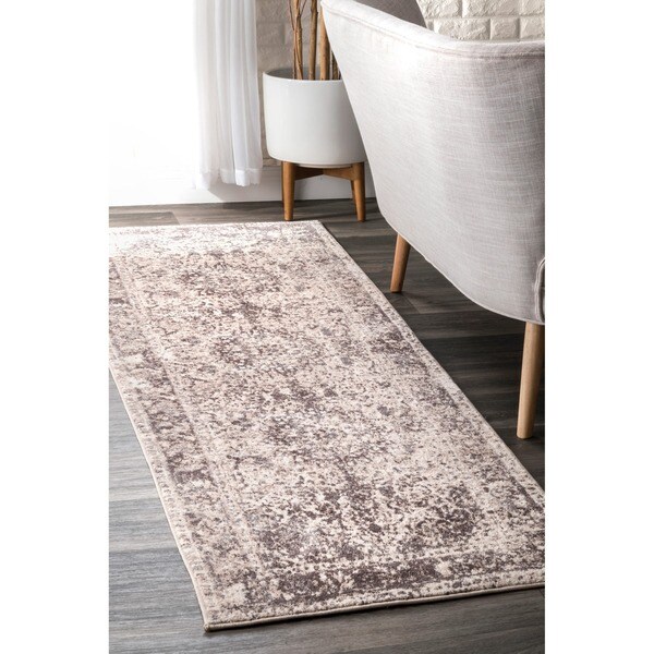The Gray Barn Rosasharn Beige Vintage Faded Medallion Area Rug