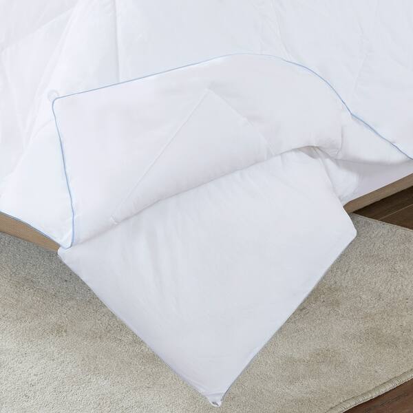 Box Stitches-Moisture Wicking Hypoallergenic-All Season White-Micax Comfort Spaces Plush Cooling Fiber Filled Down Alernative Comforter-Duvet Insert-Full//Queen Temperature Regulating
