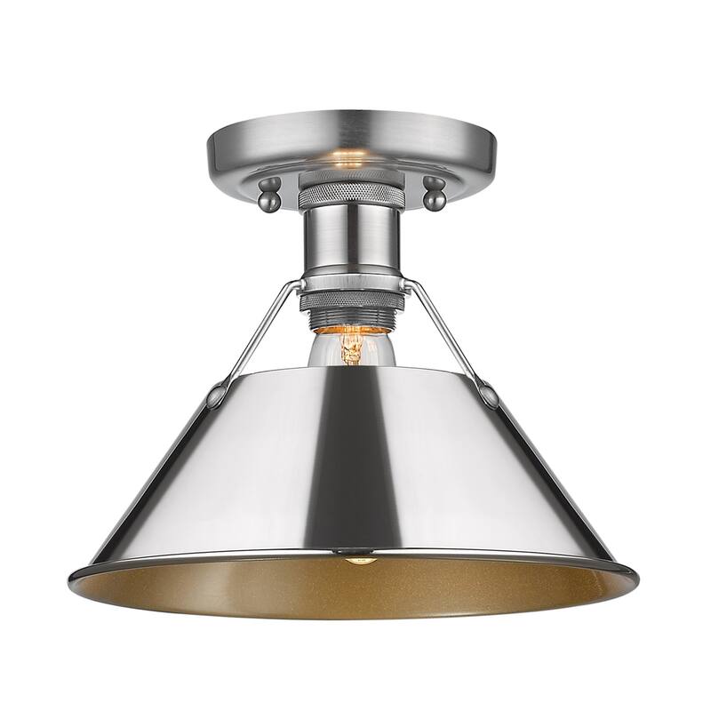 Orwell CH Flush Mount in Chrome with Chrome Shade