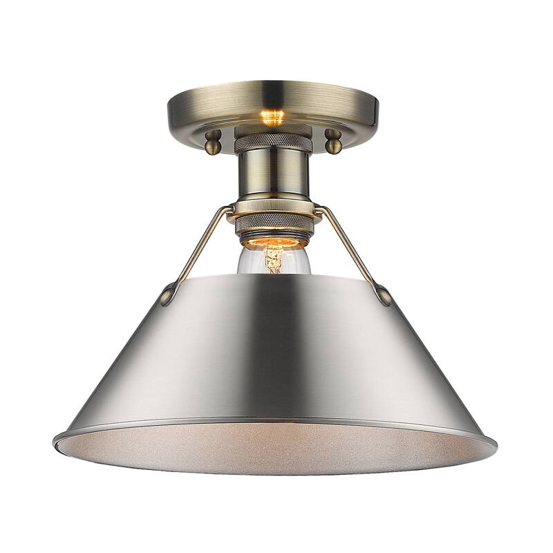 Orwell CH Flush Mount in Chrome with Chrome Shade