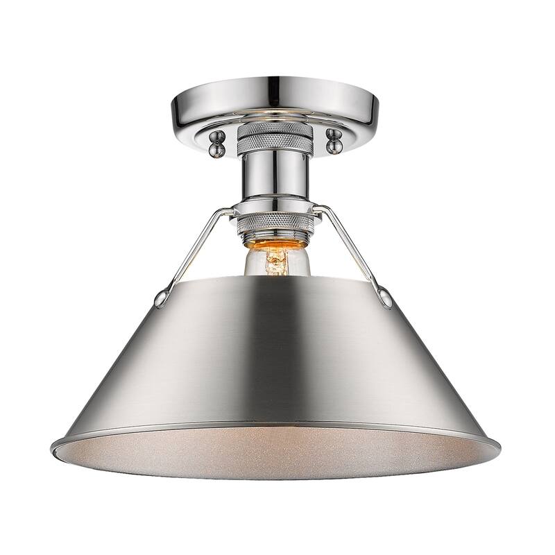 Orwell CH Flush Mount in Chrome with Chrome Shade