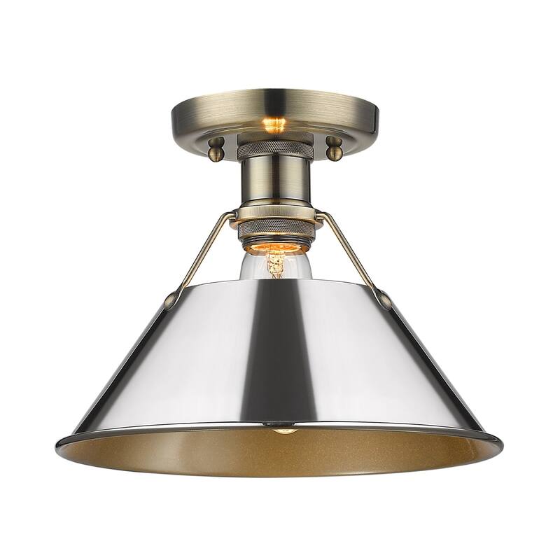 Orwell CH Flush Mount in Chrome with Chrome Shade