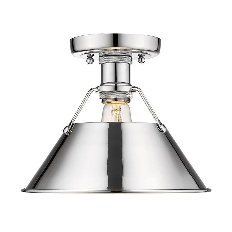 Orwell CH Flush Mount in Chrome with Chrome Shade