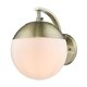 preview thumbnail 2 of 17, Dixon Sconce in Aged Brass with Opal Glass and Aged Brass Cap