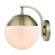 preview thumbnail 4 of 17, Dixon Sconce in Aged Brass with Opal Glass and Aged Brass Cap