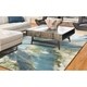 preview thumbnail 2 of 6, Porch & Den Hamlet Teal Abstract Marbled Rug
